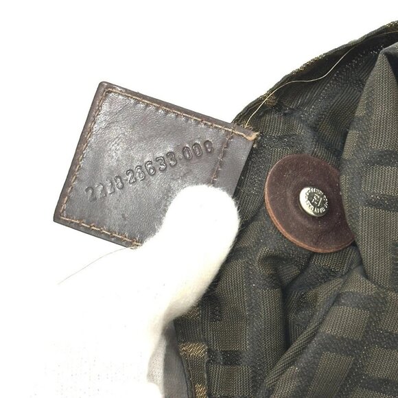 FENDI Zucca pattern Logo Hardware Hand Bag, All-Over Print Shoulder Bag Tote Bag - Picture 14 of 16